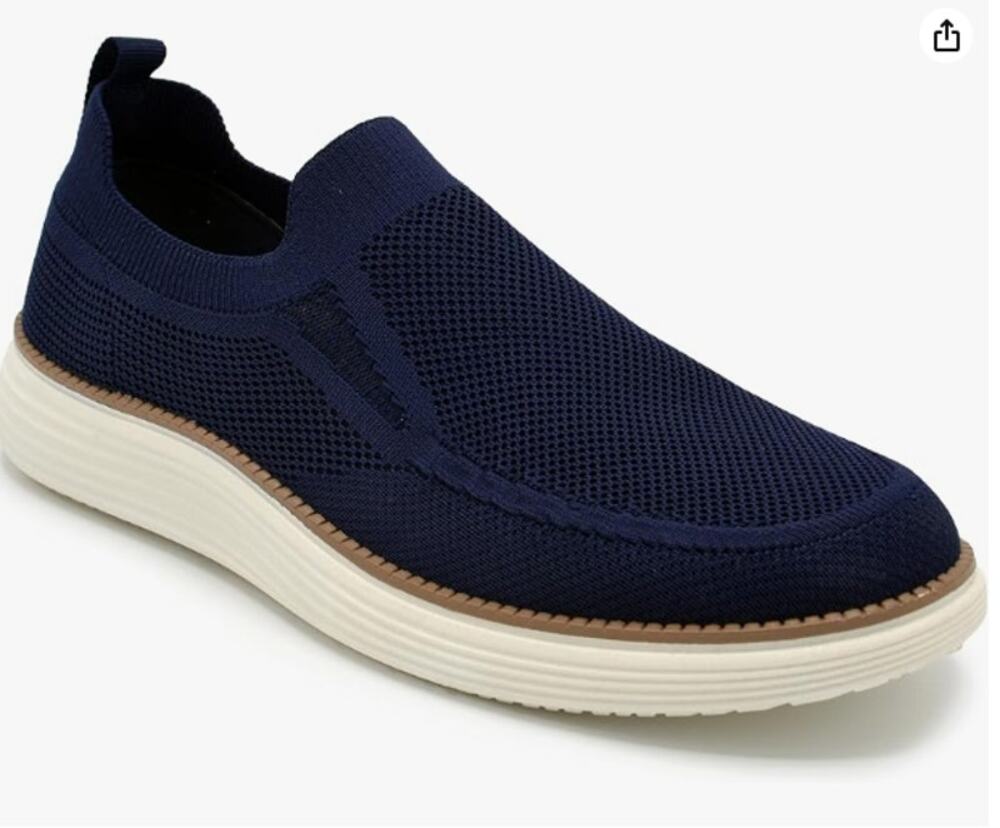 Akademiks Shoes Mens Size 10 Navy Knit Slip On Casual Sneakers New Box OLNEY-03